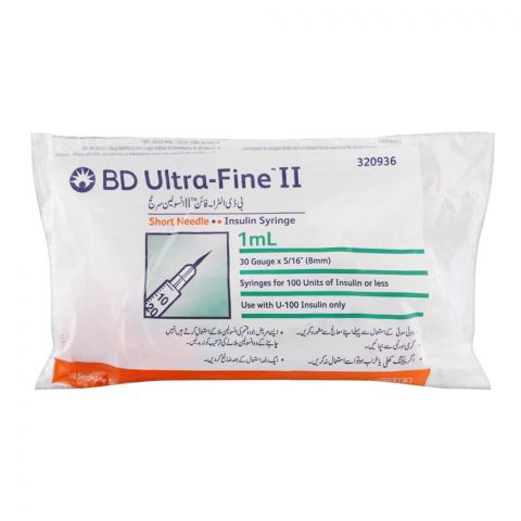 BD Syringe Insuline Ultra Fine, 1ml, 10-Pack