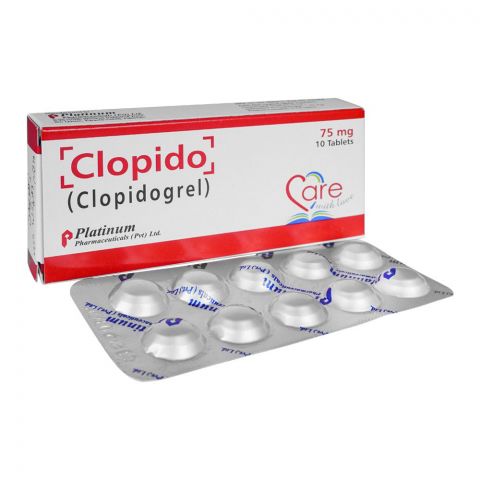 Platinum Pharmaceuticals Clopido Tablet, 75mg, 10-Pack
