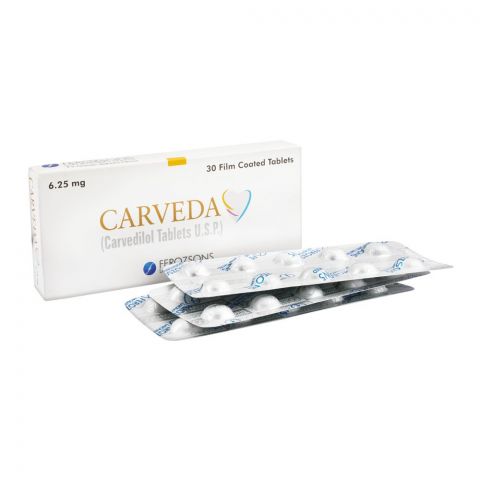 Ferozsons Laboratories Carveda Tablet, 6.25mg, 30-Pack