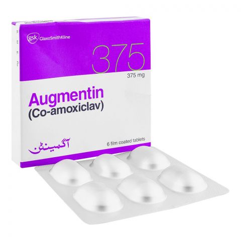 GSK Augmentin Tablet, 375mg, 6-Pack