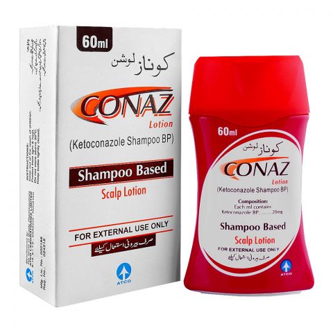 ATCO Laboratories Conaz Lotion, Shampoo Based Scalp Lotion, 60ml