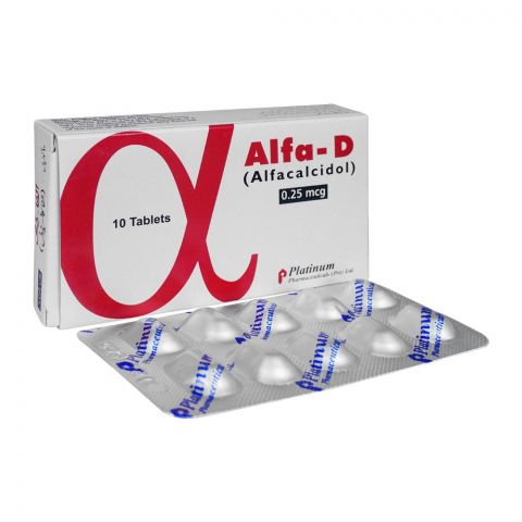 Platinum Pharmaceuticals Alfa-D Tablet, 0.25mcg, 10-Pack