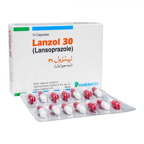 Pharmatec Lanzol Cap, 30mg, 14 Capsules