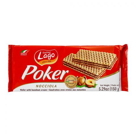 Lago Poker Hazelnut Cream Wafers, 150g