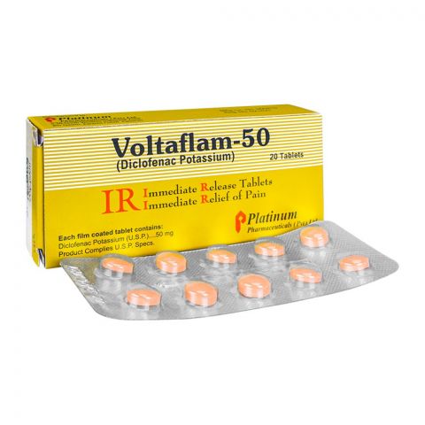 Platinum Pharmaceuticals Voltaflam Tablet, 50mg, 20-Pack