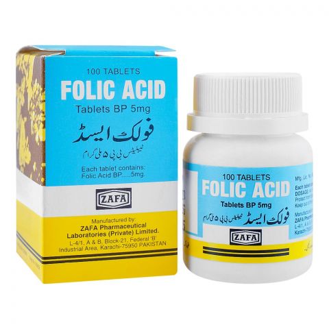 Zafa Pharmaceuticals Folic Acid Tablet, 5mg