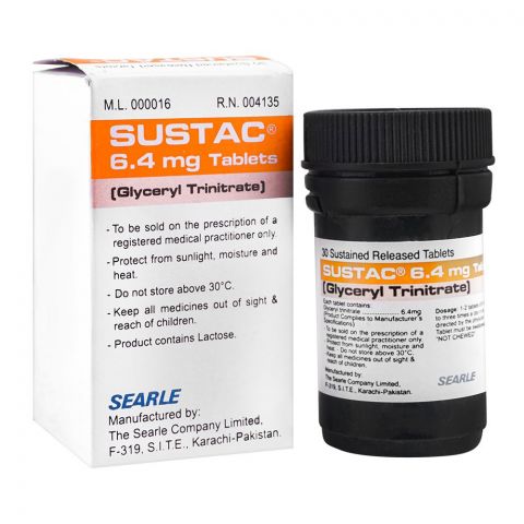 Searle Sustac Tablet, 6.4mg, 30-Pack