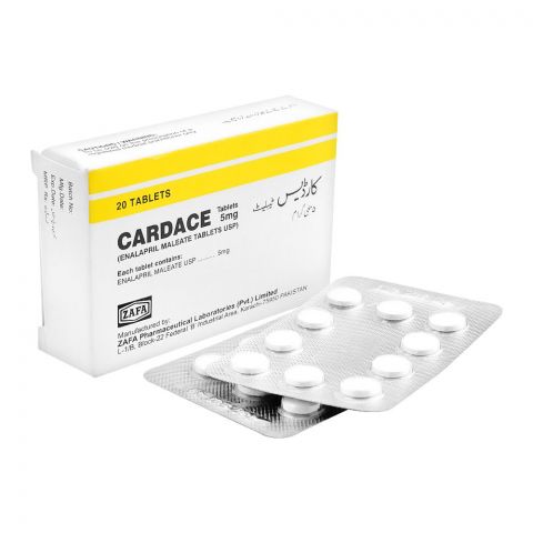 Zafa Pharmaceuticals Cardace Tablet, 5mg, 20-Pack