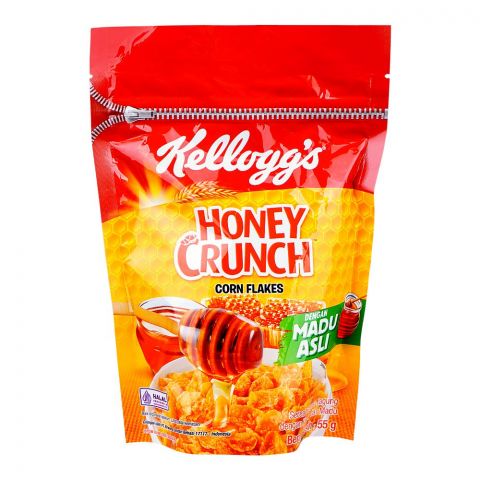 Kellogg's Honey Crunch Corn Flakes Cold Cereal With Sumber Vitamins & Minerals, 55g Pouch