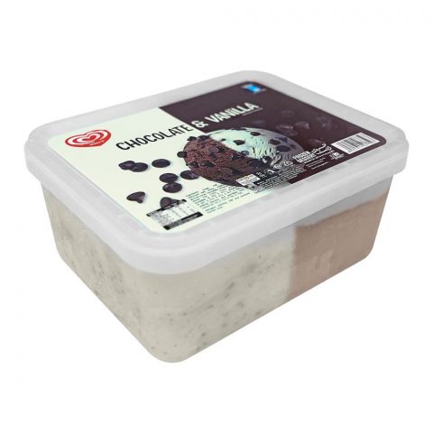 Walls Chocolate & Vanilla, Frozen Dessert, Ice Cream, 1.4Ltr