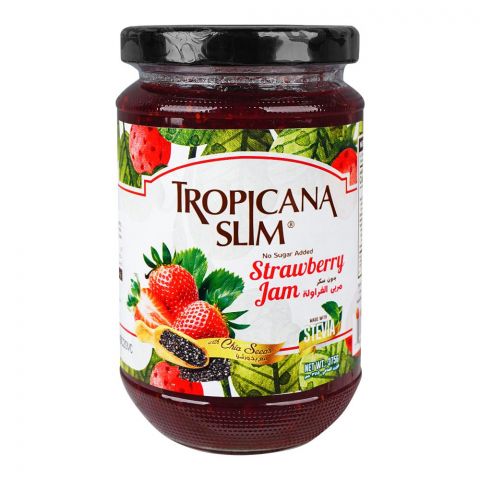 Tropicana Slim Strawberry Jam, No Sugar Added, 375gm