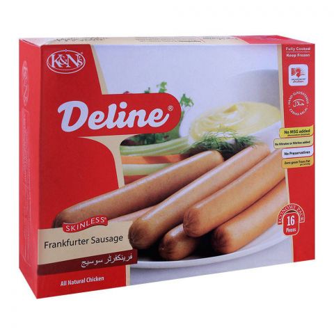 K&N's Deline Frankfurter Sausages, Chicken, Skinless, 720g