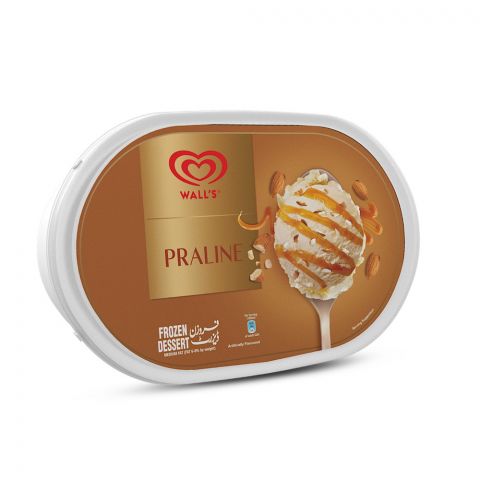 Walls Praline Tub, Ice Cream Bucket, Frozen Dessert, 800ml