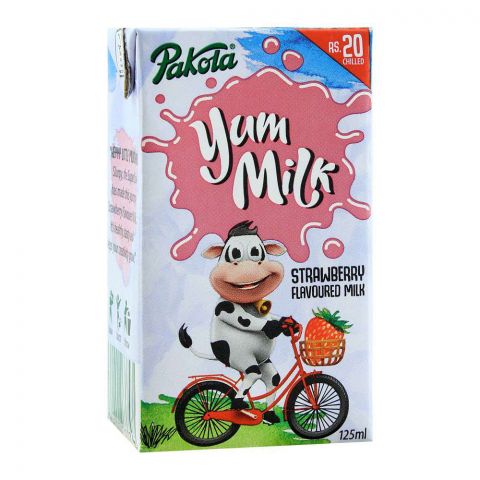 Pakola Yum Milk, Strawberry Flavor, 125ml