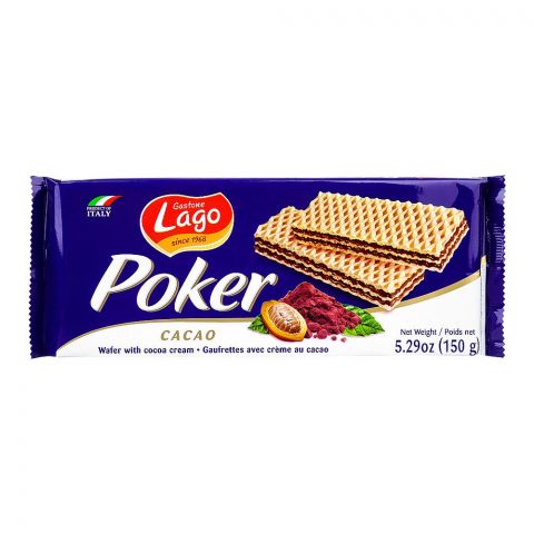 Lago Poker Cocoa Cream Wafers, 150g