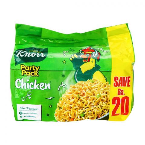 Knorr Noodles Chicken Party Pack, No Added Colors or Preservatives, One Serve 50g, 6-Packs Inside
