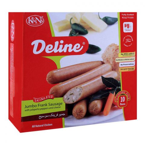 K&N's Deline Jumbo Frank Sausages, Chicken, 10-Pack, 740g