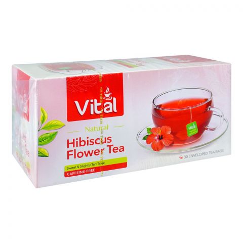 Vital Hibiscus Flower Tea Bags, 30-Pack