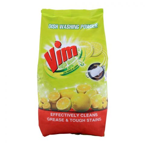 Vim Dish Washing Powder, With Lemon, Bag, 900g