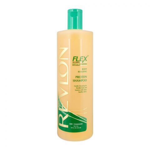 Revlon Flex Gentle Cleansing Protein Shampoo, Body Building, Dry/Damaged Hair, 592ml