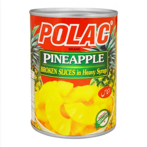 Polac Pineapple Broken Slices In Heavy Syrup, Tasty & Delicious Canned Fruit, 545gm