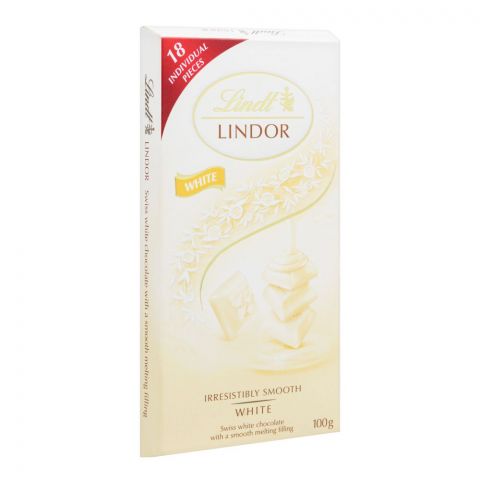 Lindt Lindor Irresistibly Smooth Swiss White Chocolate, 100g