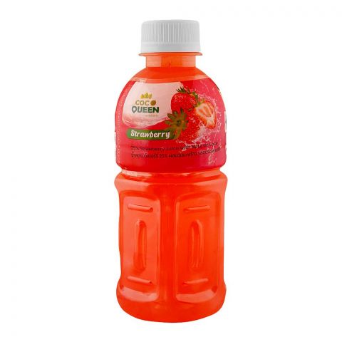 Coco Queen Nata De Coco Strawberry Juice, 320ml