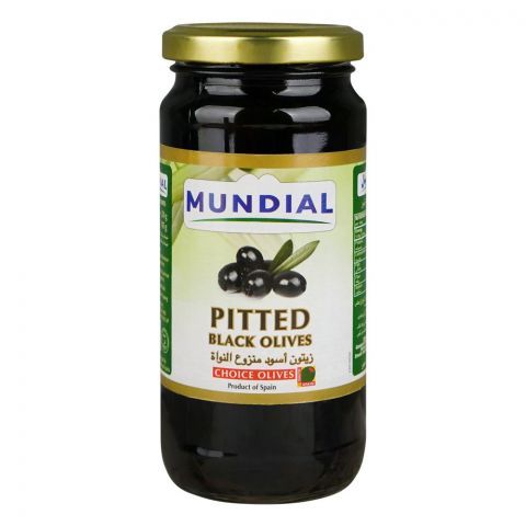 Mundial Pitted Black Olives, 230g