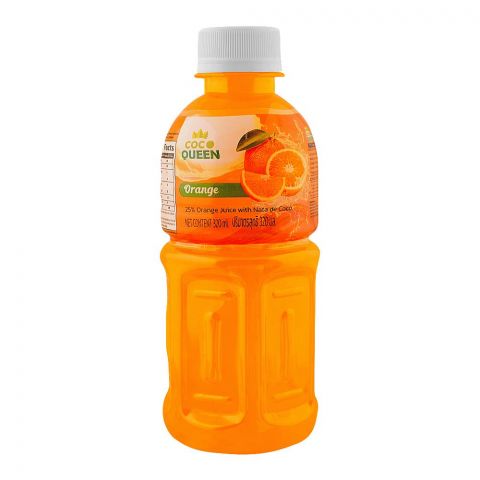 Coco Queen Nata De Coco Orange Juice, 320ml