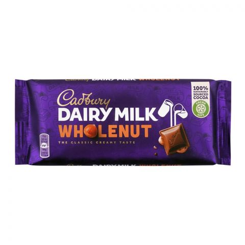 Cadbury Whole Nut Chocolate, 120g