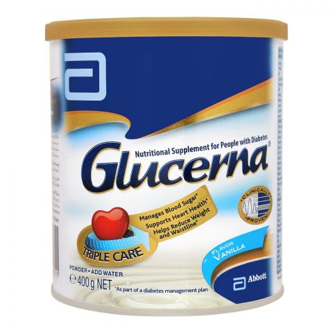 Glucerna Triple Care Nutritional Supplement, Vanilla Flavour, 400g