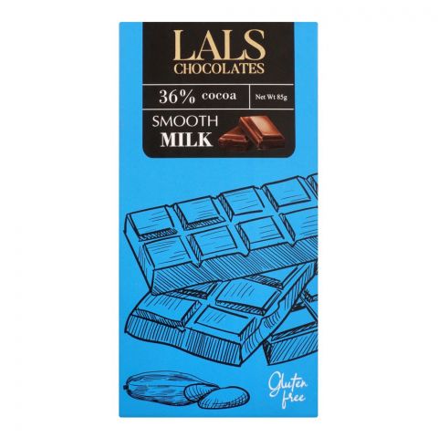 Lals Chocolate 36% Cocoa Smooth Milk Gluten Free, 85g
