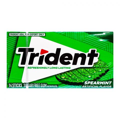 Trident Sugar-Free Gum Spearmint, 14-Pack
