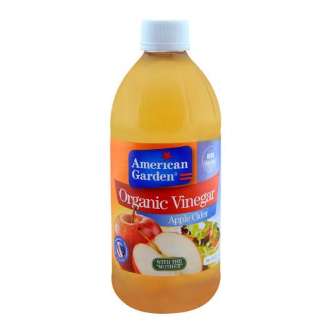 American Garden Organic Vinegar, Apple Cider, 473ml