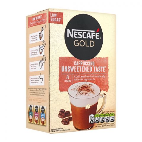 Nescafe Gold Cappuccino Unsweetened 8 x 14.2g