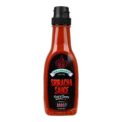 Salman's Sriracha Sauce With A Pleasant Garlic Punch, Hot & Savory, 265gm