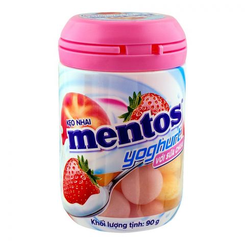 Mentos Yoghurt Strawberry Bottle, 90g