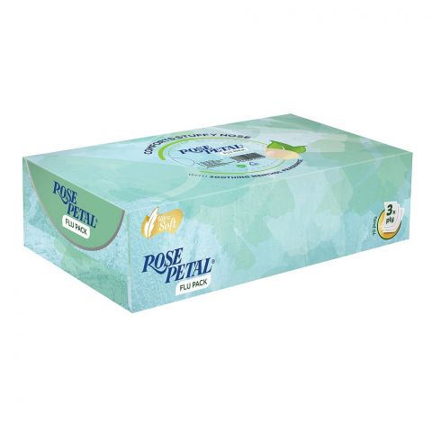 Rosepetal Flu Pack With Soothing Menthol Tissue, 3-Ply