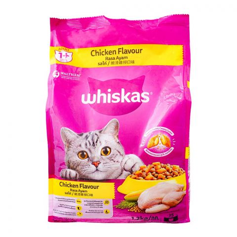 Whiskas Chicken Flavor Cat Food, 1.2kg