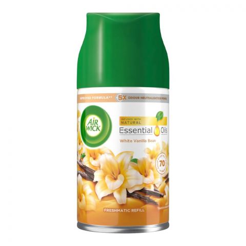 Airwick Essential Oil White Vanilla Bean Air Freshner Refill, 250ml