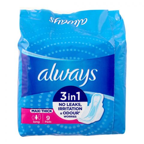 Always Maxi Thick Long, 9 Pads