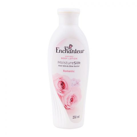 Enchanteur Romantic Moisture Silk Perfumed Body Lotion, Aloe Vera & Olive Butter, 250ml