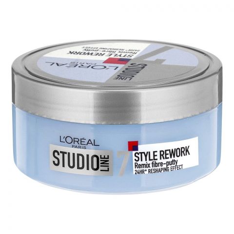 L'Oreal Paris Studio Line 7 Style Rework Remix Fibre-Putty Cream, 24hrs Reshaping Effect, 150ml
