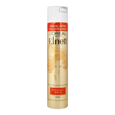 L'Oréal Elnett Satin Normal Hold Hair Spray, 300ml