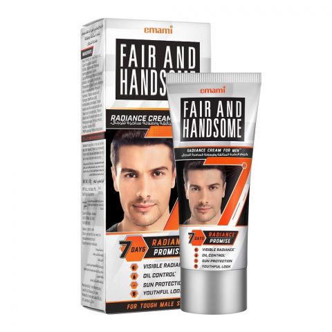 Emami Fair & Handsome Men Fairness Cream, For Tough Male Skin, 60g