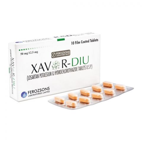 Ferozsons Laboratories Xavor-DIU Tablet, 50mg/12.5mg, 10-Pack