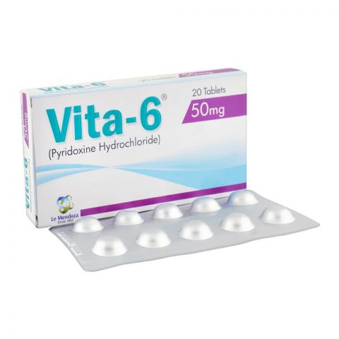 Le Mendoza Pharmaceutical Vita-6 Tablet, 50mg, 20-Pack
