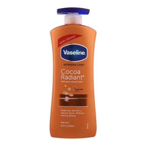 Vaseline Intensive Care Cocoa Radiant Body Lotion, Pump, 600ml