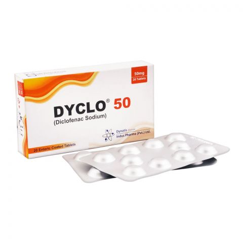 Indus Pharma Dyclo 50 Tablet, 50mg, 20-Pack