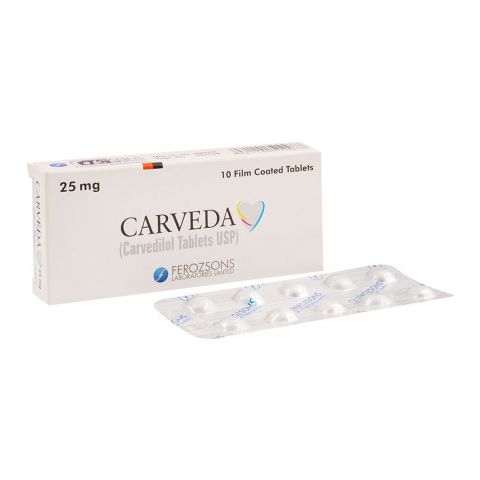 Ferozsons Laboratories Carveda Tablet, 25mg, 10-Pack